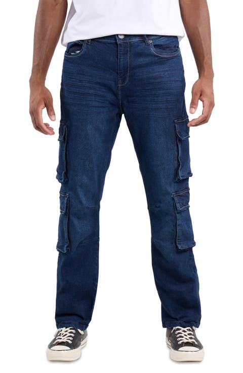 Straight Fit Cargo Jeans