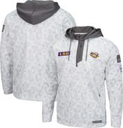 COLOSSEUM Men's Colosseum Arctic Camo LSU Tigers OHT Military Appreciation Quarter-Zip Hoodie