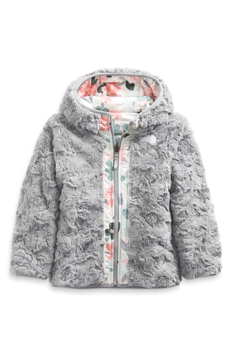 The North Face Kids' Mossbud Reversible Water Repellent Faux Fur Jacket, Alternate, color,