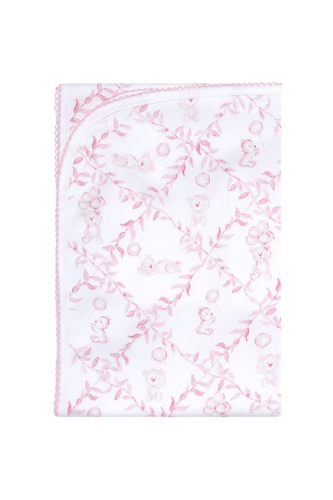 Pink Bears Trellace Blanket - Baby