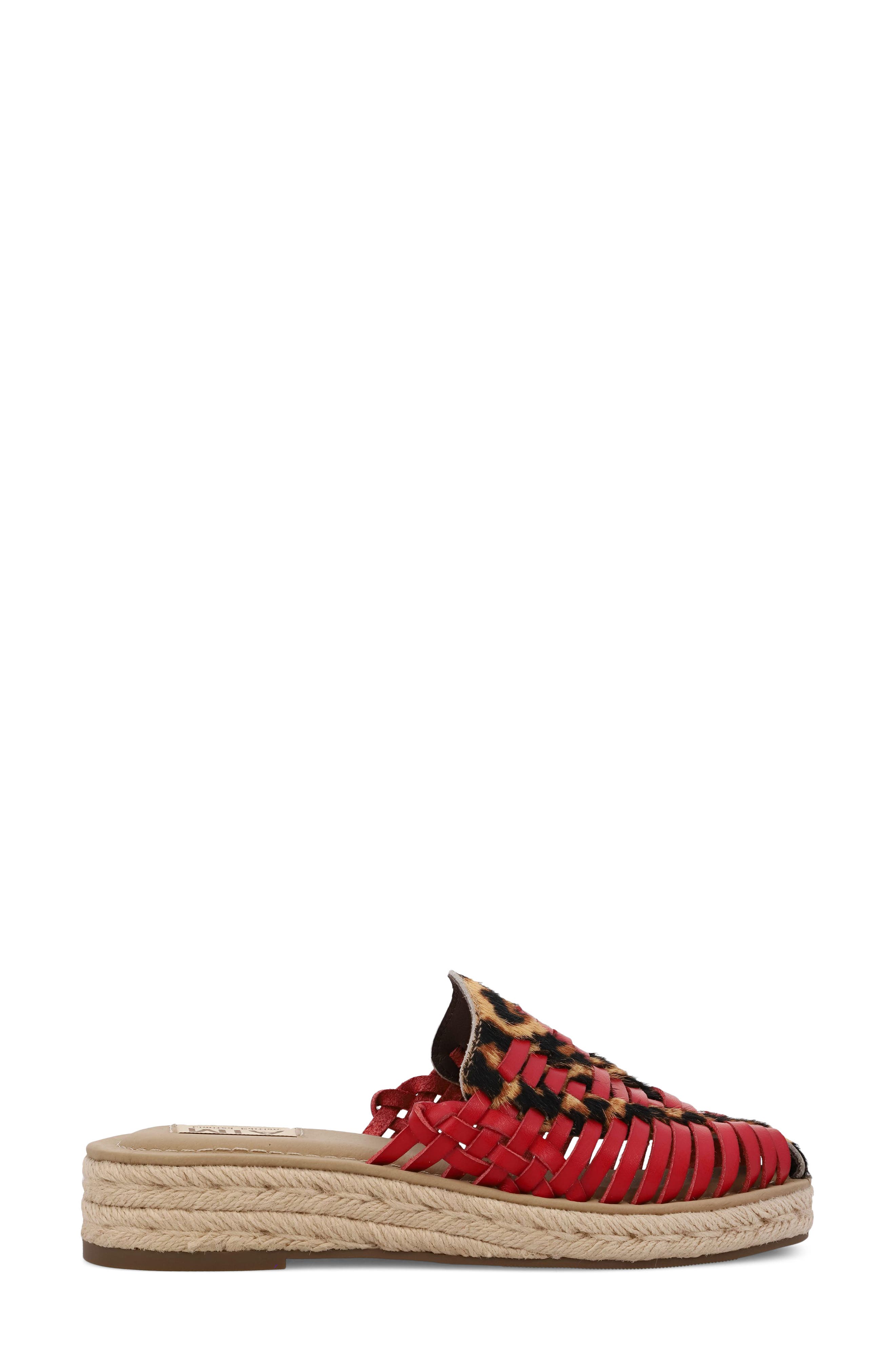 Erin Espadrille Mule, Alternate, color, LEOPARD/ RED