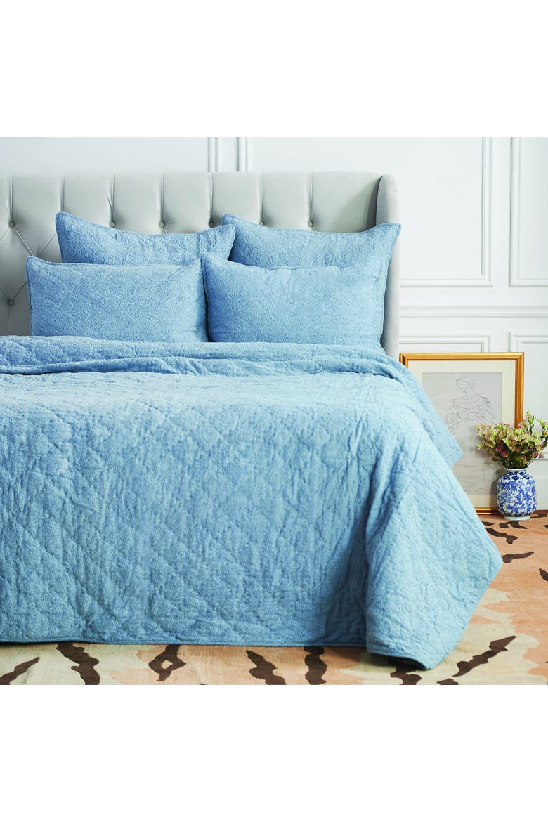 26" x 26" Savina Cotton Euro Sham - Machine Washable, Alternate, color, Blue