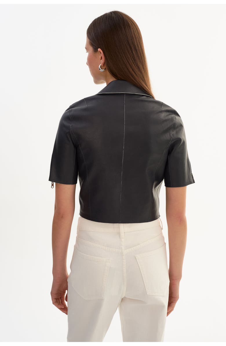 LAMARQUE Sevana | Reversible Leather Jacket, Alternate, color, Charcoal/Snake