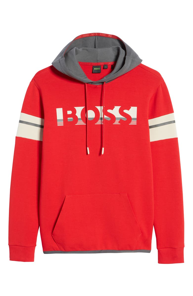 BOSS Men's Logo Hoodie, Alternate, color, 