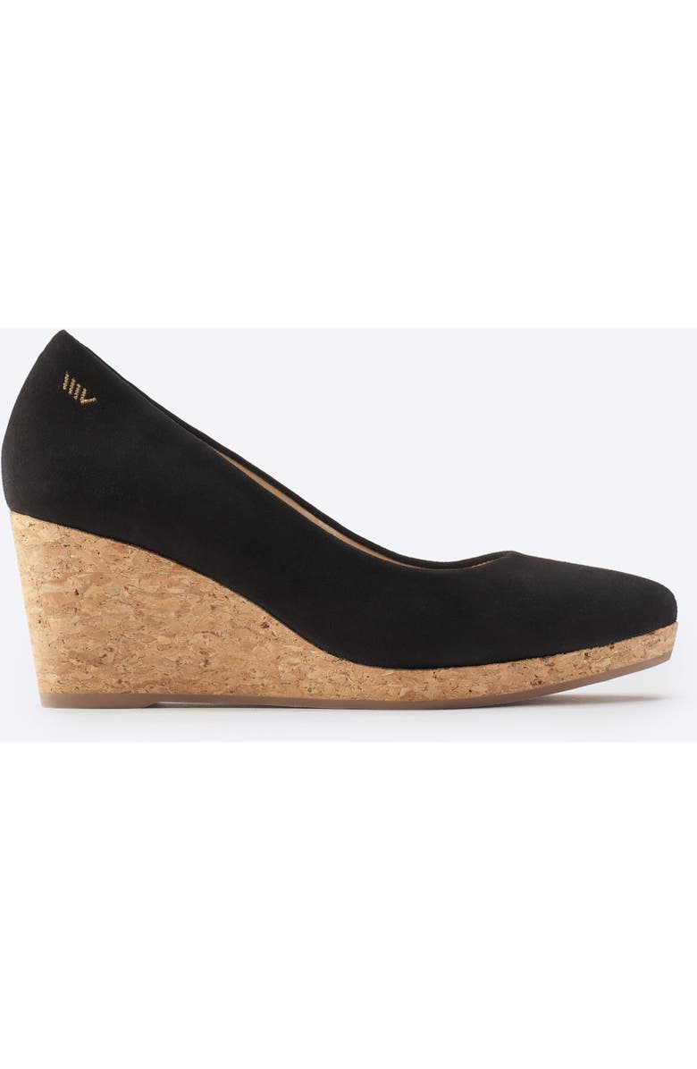 VISCATA Riera Suede Cork Wedges, Main, color, Black