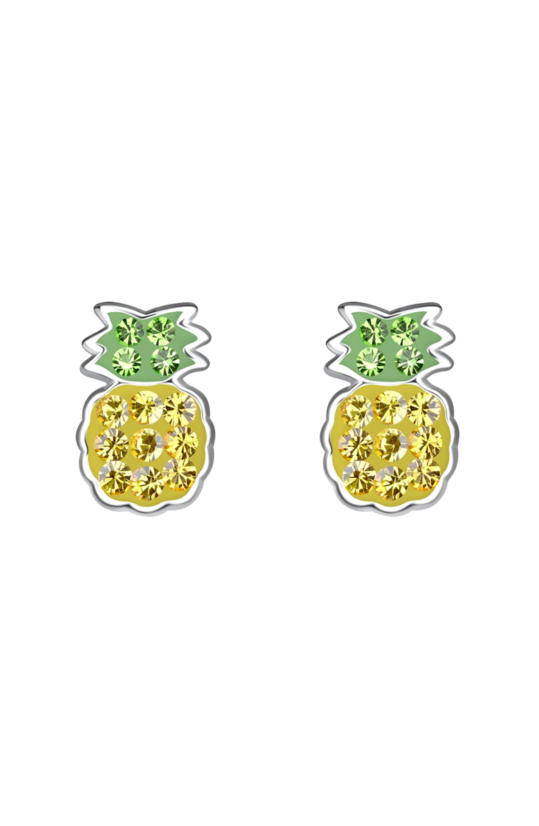 Little Miss Zoe Pineapple Stud Earrings, Alternate, color, Yellow