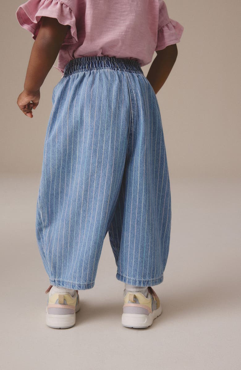 NEXT Kids
Stripe Drawstring Balloon Jeans, Alternate, color,