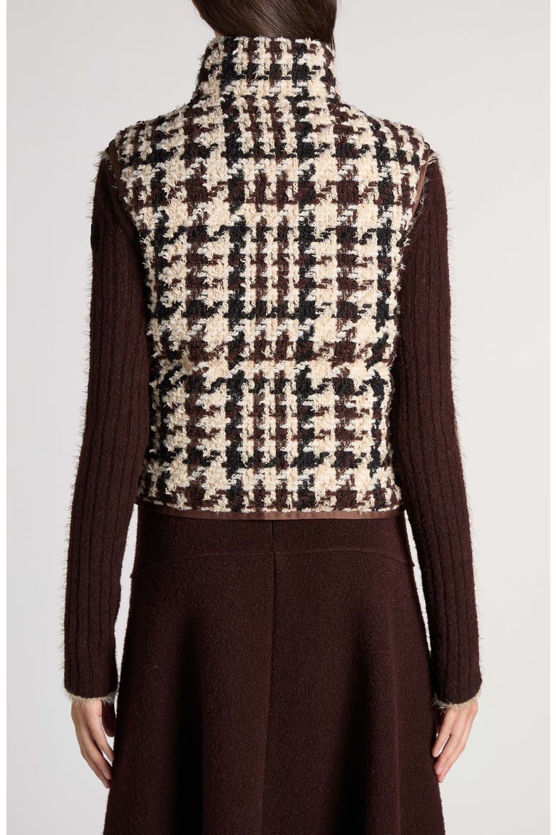 Emotionnalite Houndstooth Boucle Vest, Alternate, color, BROWN CREAM