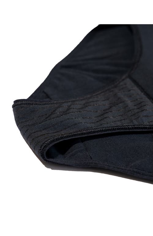 Saalt Period & Leakproof High Absorbency Stretch Cotton Briefs In Black