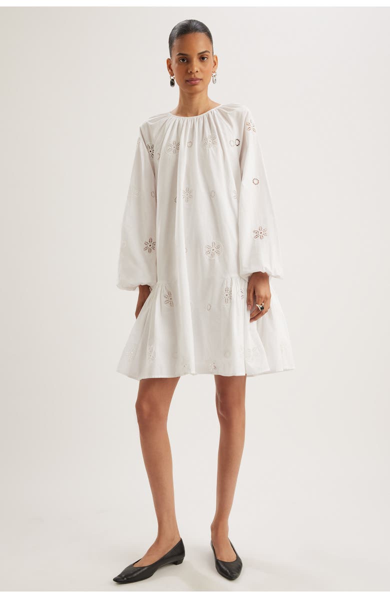Merlette Seymour Eyelet Dress, Main, color, White
