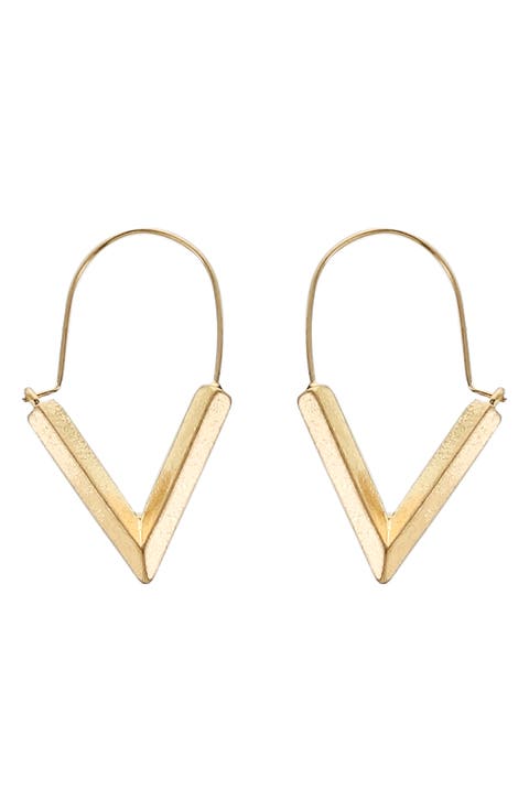 V-Hoop Threader Earrings