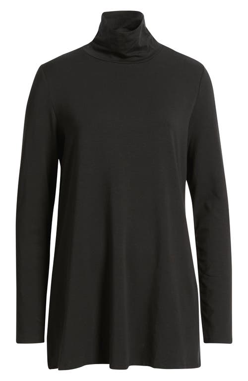 Eileen Fisher Turtleneck Tunic In Black