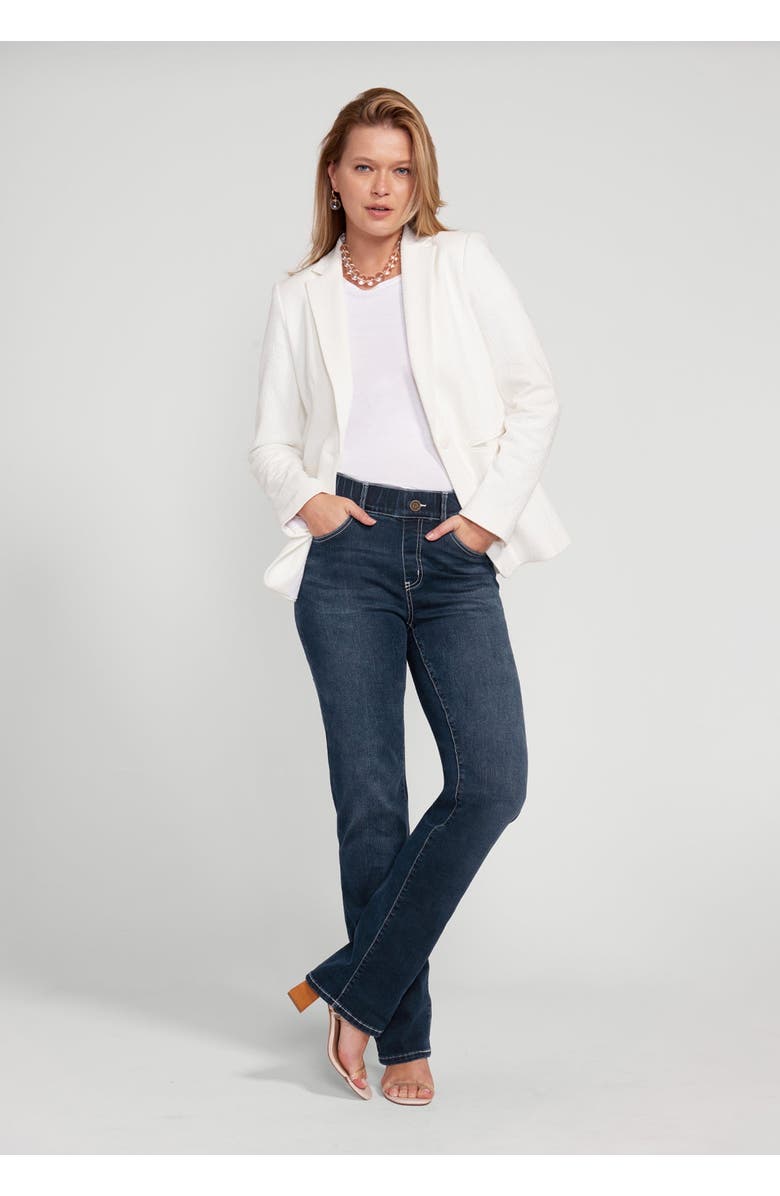 Betabrand Signature Mid-Rise Denim | Straight, Alternate, color, Roma Wash