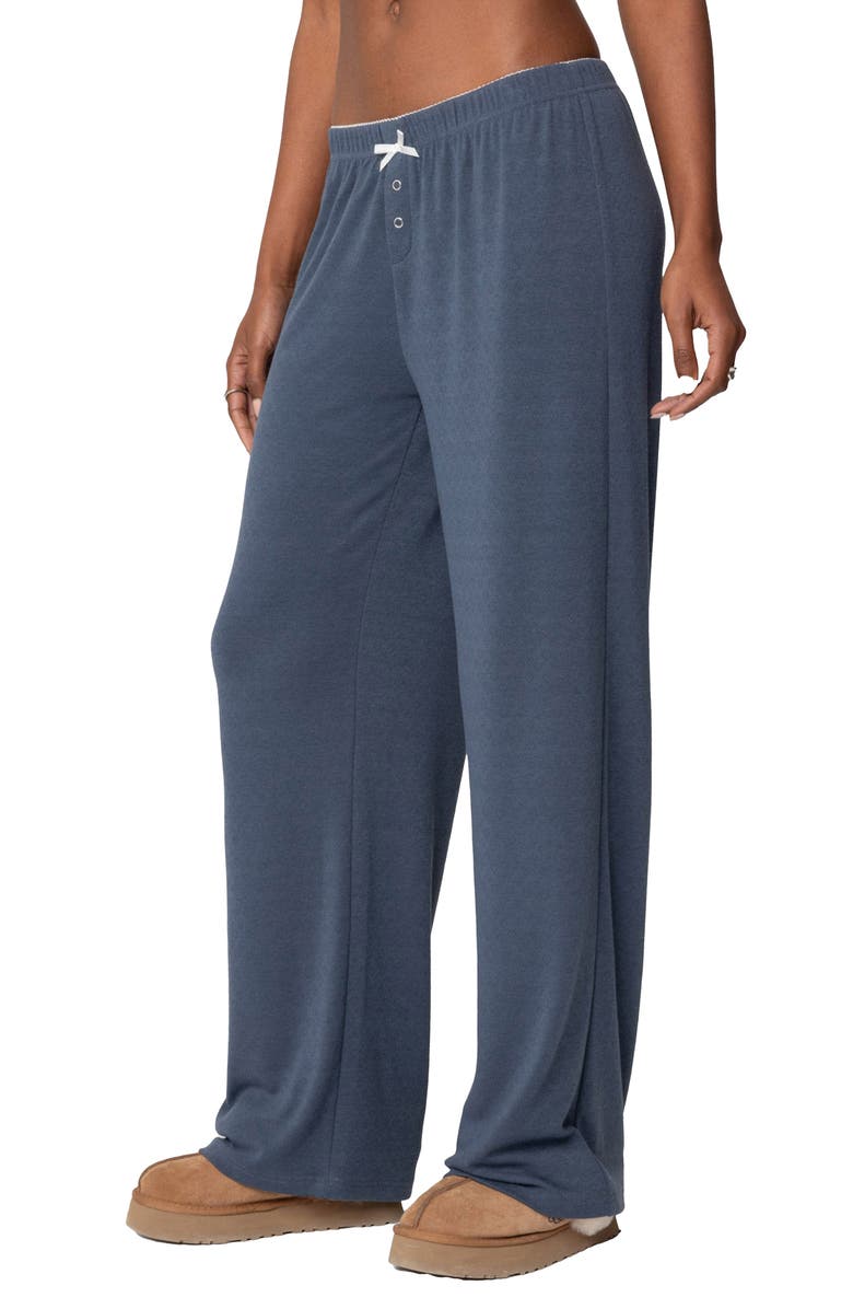 EDIKTED Kleo Lounge Pants, Alternate, color, Navy