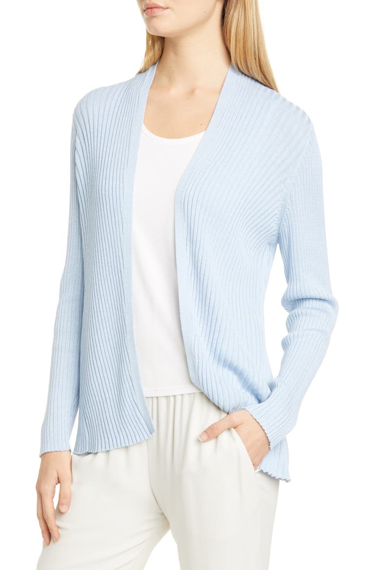 Ribbed Cardigan, Alternate, color, HAZE