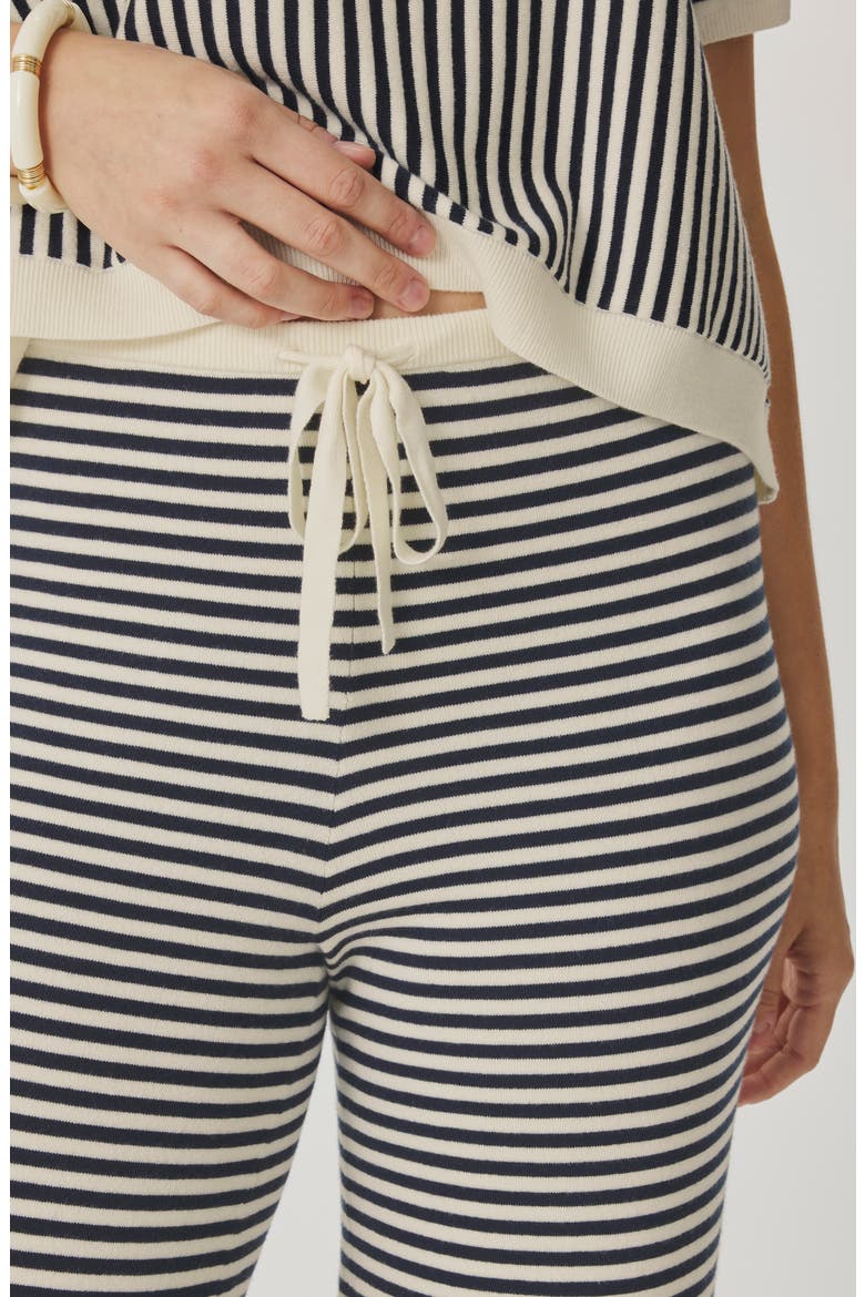 Christa Stripe Sweater Pants, Alternate, color, MOOD INDIGO BLUE/ WHITE