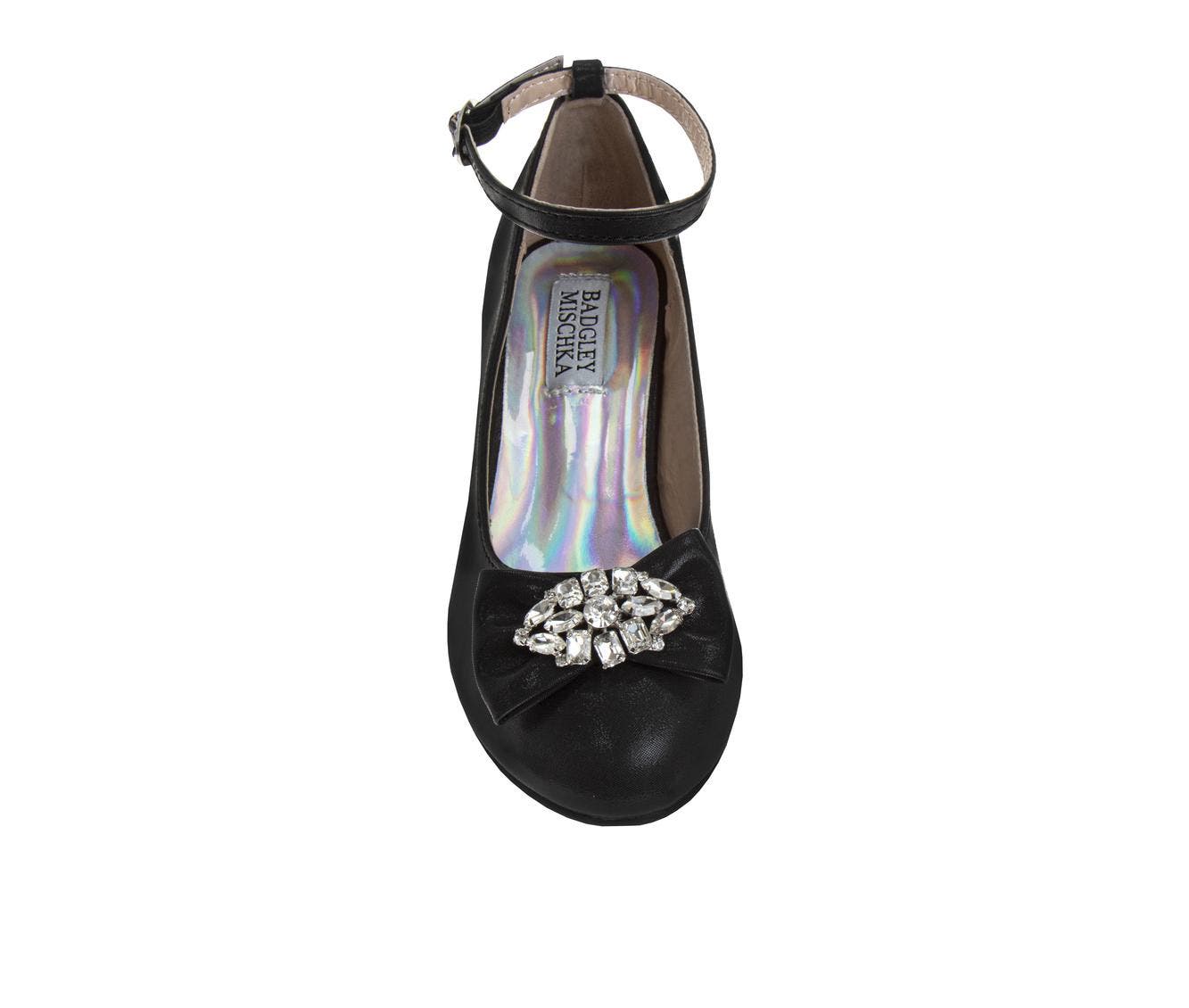 BADGLEY MISCHKA Girls' Low Heeled Dress Sandals., Alternate, color, Black