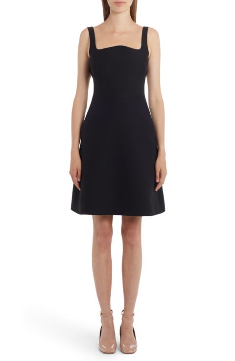 Crepe Couture Fit & Flare Dress