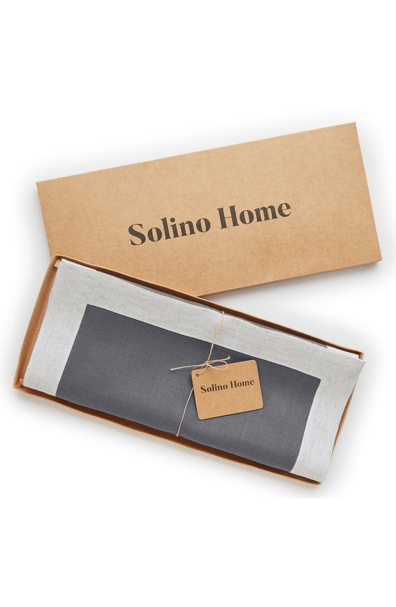 Solino Home Linen Table Runner for Dining Table, Holiday and Everyday Table Decor - Festive Edge, Alternate, color, 