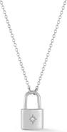 GLAZE JEWELRY Cubic Zirconia Star Padlock Pendant Necklace