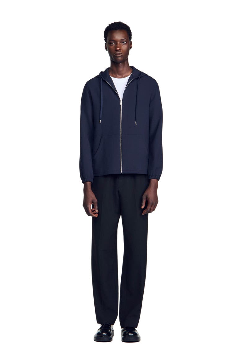 Hooded shirt jacket, Alternate, color, Navy blue