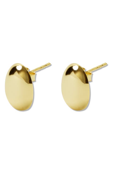 Statement Oval Stud Earrings