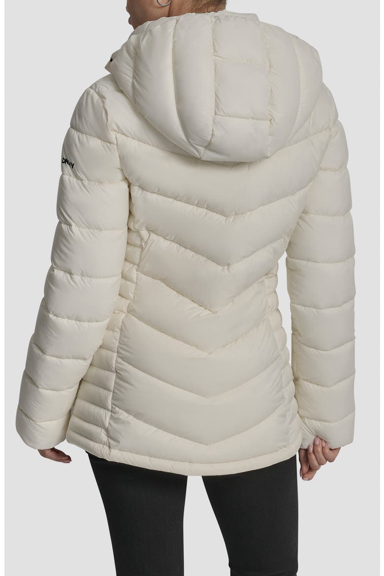 Cire Packable Hooded Puffer Jacket, Alternate, color, IVORY STRETCH