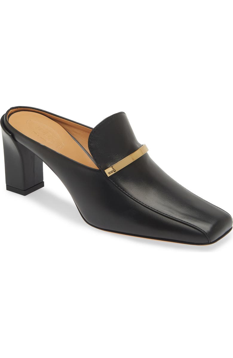 Tod's Square Toe Loafer Mule, Main, color,