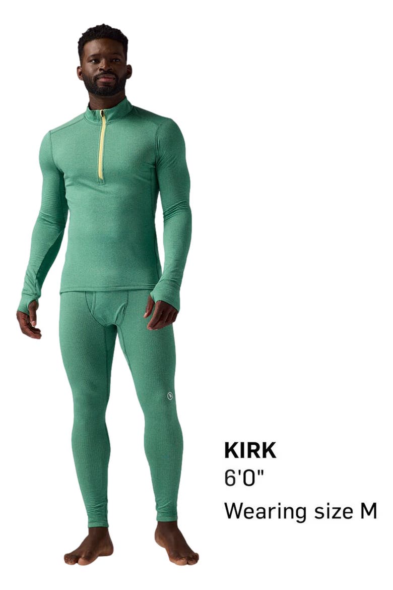 Pines Micrrid Ultra-Lt Baselayer 1/4-Zip Top - Men's, Alternate, color, Gearhead Green