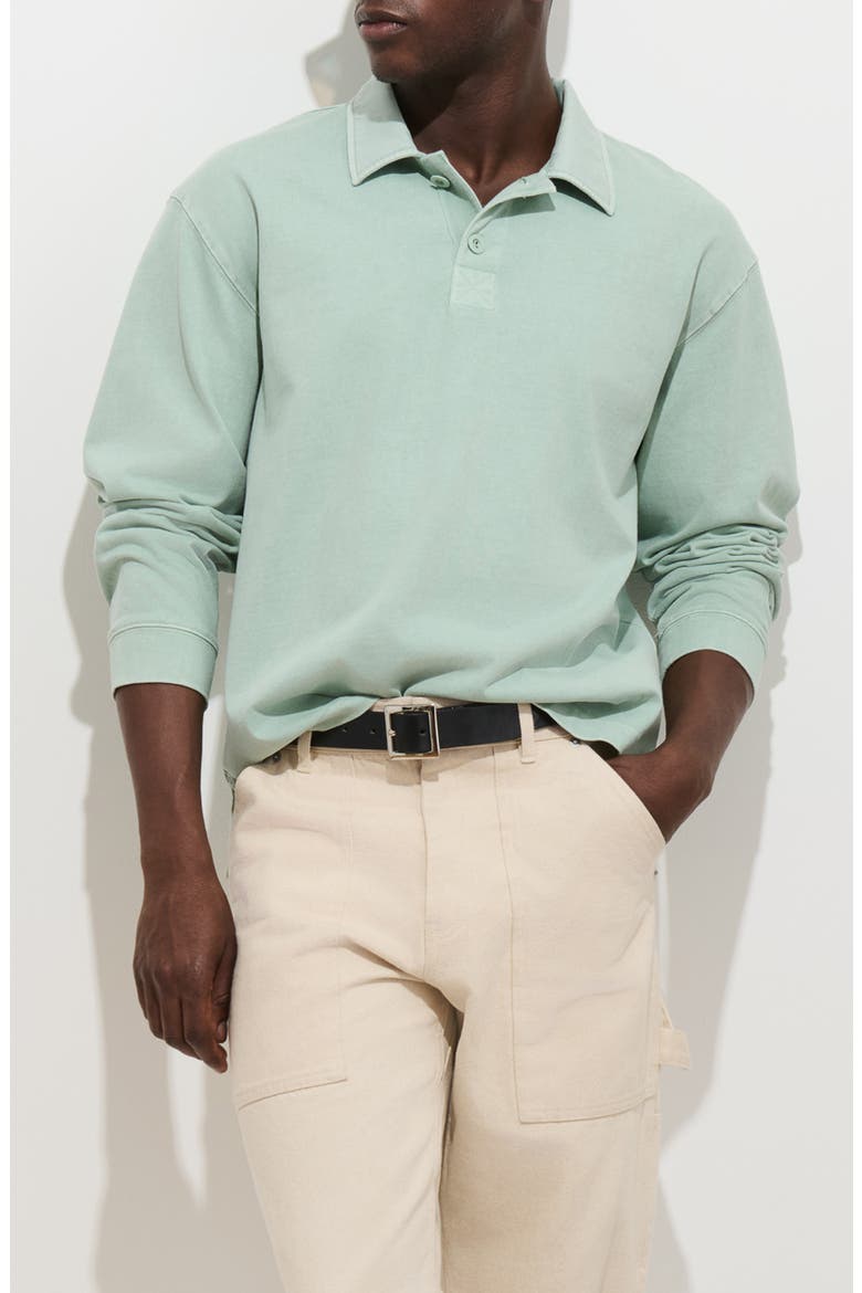 Cotton Jersey Rugby Shirt, Main, color, MINT