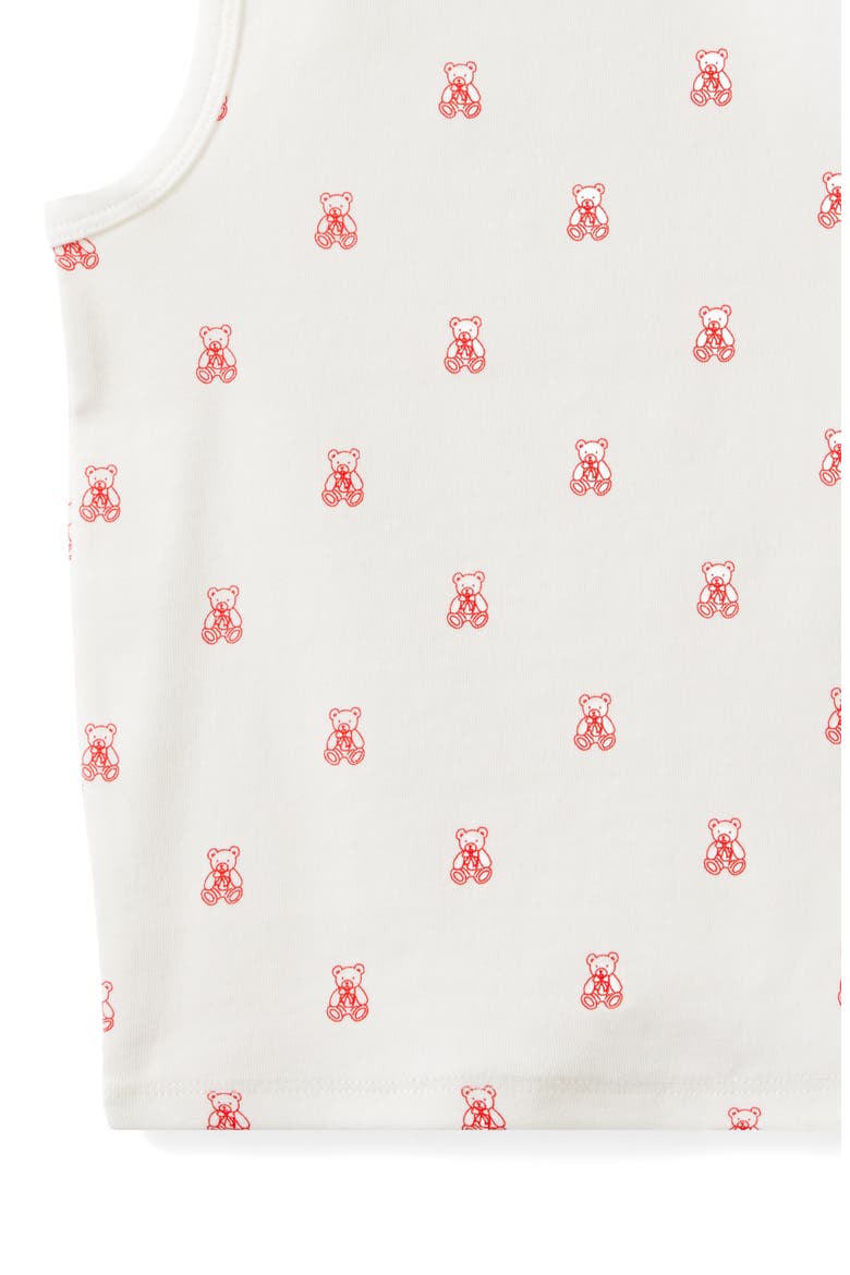 Kid's Fitted Essential Racer Back Tank, Alternate, color, Vanilla Teddy Yardage