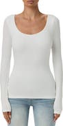 Naked Wardrobe Bare Scoop Neck Long Sleeve Top