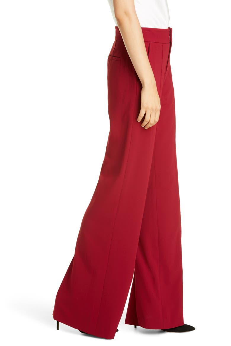 Dylan High Waist Wide Leg Pants, Alternate, color, BORDEAUX