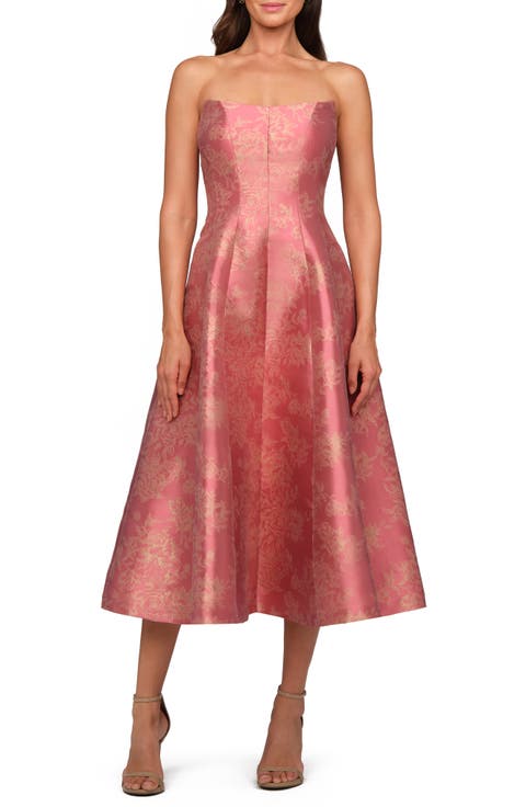Quincy Strapless Midi Cocktail Dress