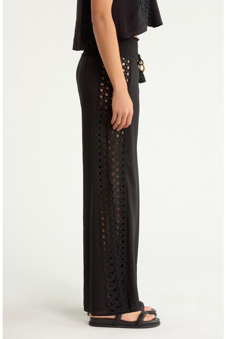 Wide Leg Cover-Up Pants, Alternate, color, BLACK