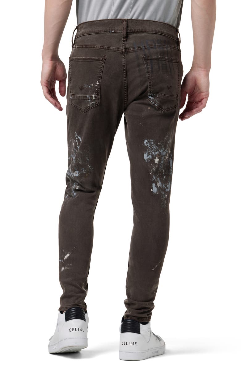 Hudson Jeans Zack Ripped Skinny Jeans, Alternate, color, Chocolate Thrasher