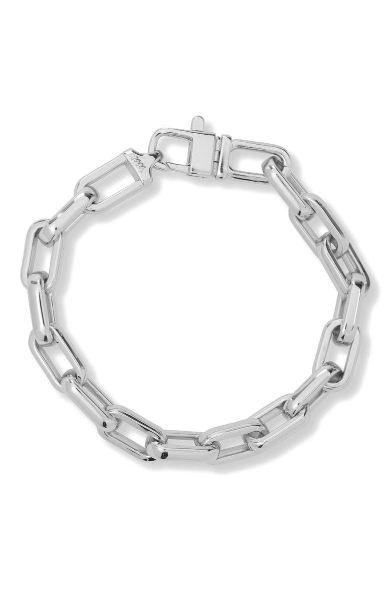 Melinda Maria Lil Frankie Chain Bracelet, Main, color, Silver