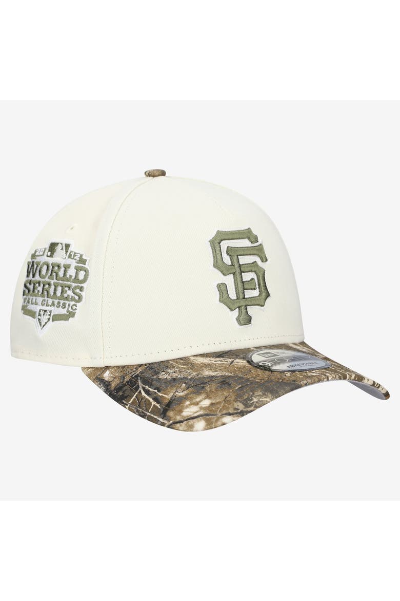 Men's New Era Khaki/Realtree Camo San Francisco Giants 9FORTY A-Frame Adjustable Hat, Main, color, Khaki