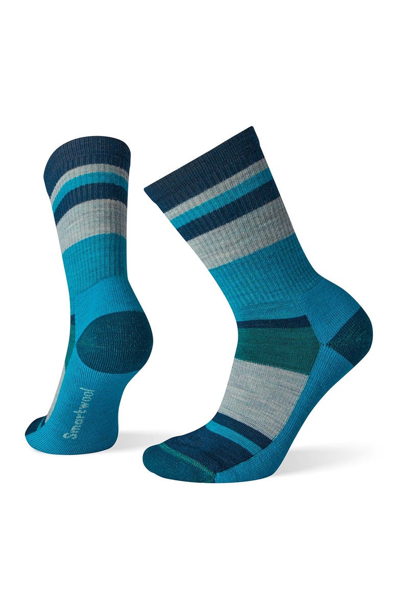 Smartwool Hike Light Striped Crew Socks, Main, color, 