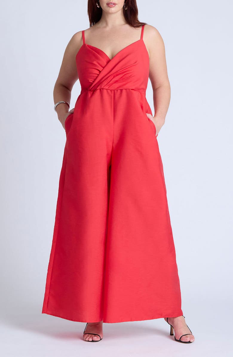 ELOQUII Wide Leg Jumpsuit, Main, color, 