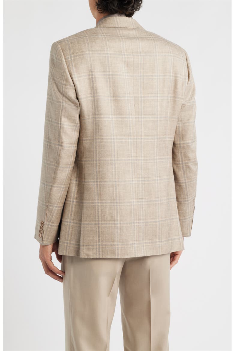 Siena Regular Fit Beige Shadow Check Wool Blend Sport Coat, Alternate, color, BEIGE