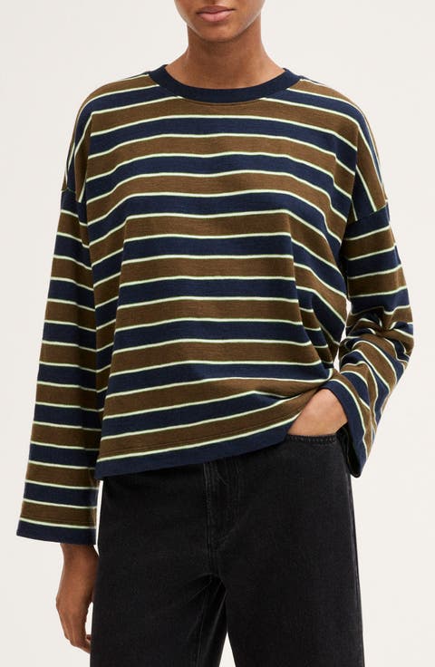 Easy Stripe Long Sleeve Top
