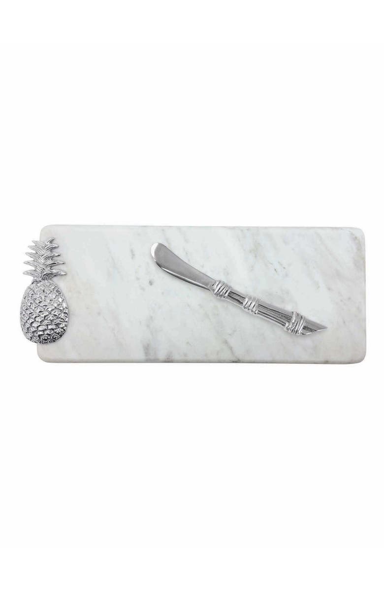 Mariposa Pineapple Marble Cheese Board & Knife, Main, color, 