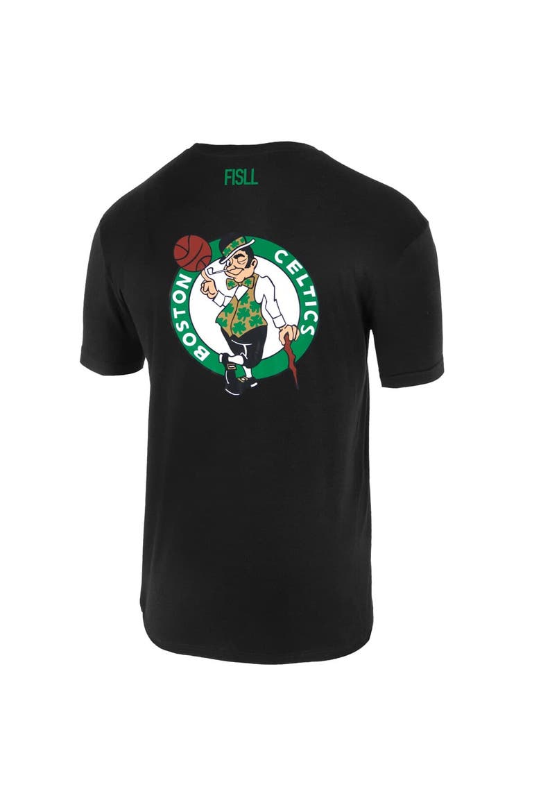 Unisex FISLL  Black Boston Celtics Oversize Logo T-Shirt, Alternate, color, Black