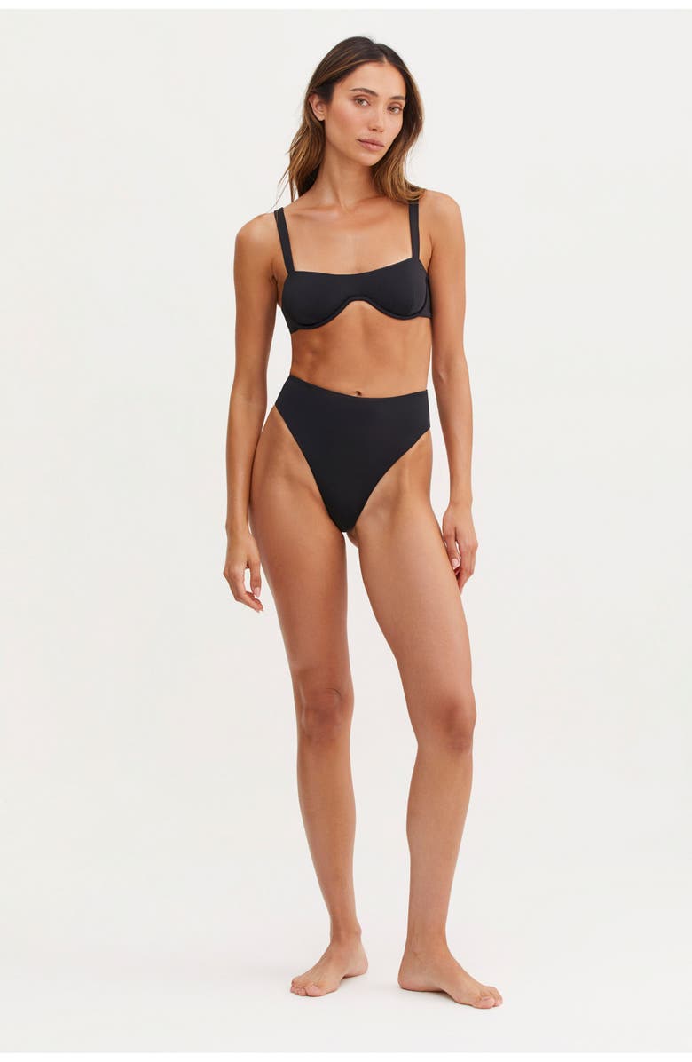 Au Naturel by Gottex Timeless Chic Sofi Underwire Bra Swim Top, Main, color, Black