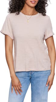 Sanctuary Perfect Roll Sleeve Cotton T-Shirt
