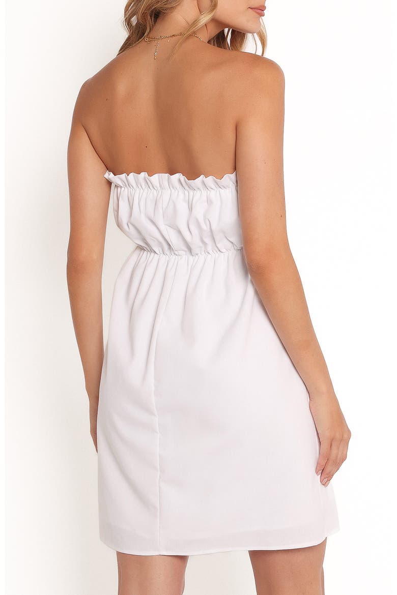 Stratton Strapless Babydoll Dress, Alternate, color, WHITE