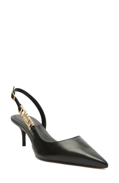 Faye Half d'Orsay Pointed Toe Slingback Pump (Women)