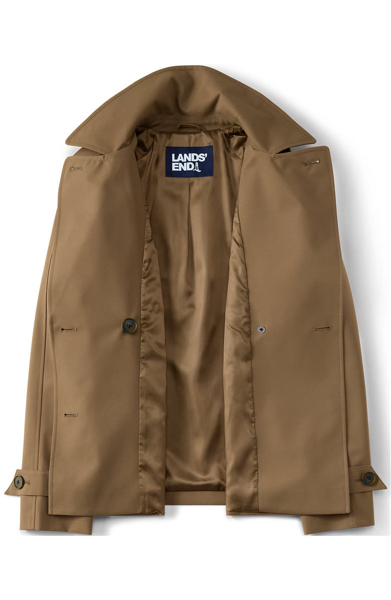 Lands' End Trench Rain Jacket, Alternate, color, Dark Jute Brown
