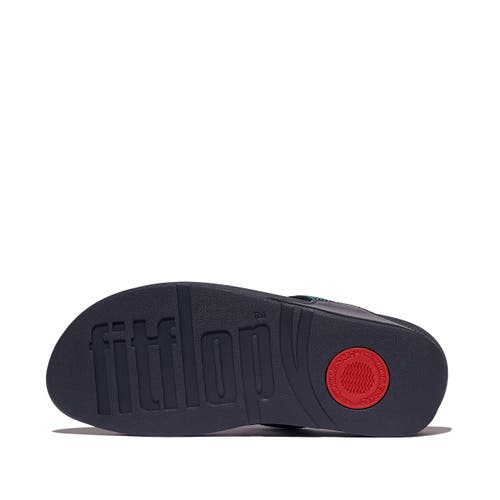 Fitflop Lulu Crystal Embellished Toe-post Sandals In Blue